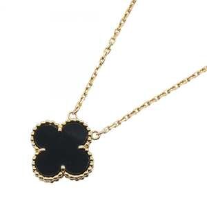 Van Cleef & Arpels Vintage Alhambra Onyx Necklace, 18K Yellow Gold, Women's, ...